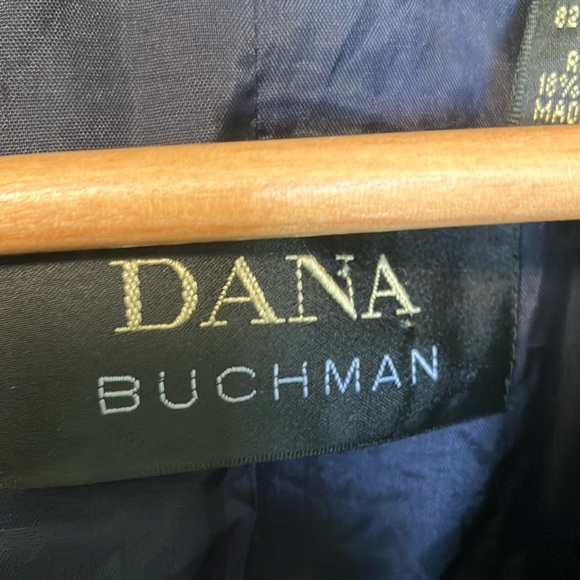 Dana Buchman Vintage Rayon Viscose Silk Blend Black Floral Embroidery Jacket - Picture 7 of 9